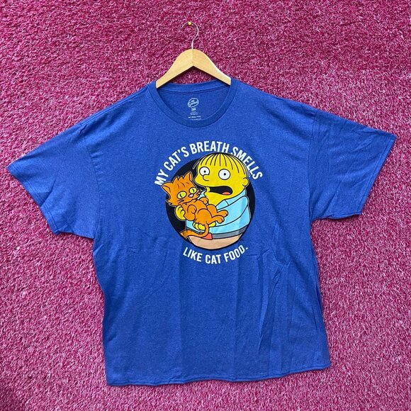 The Simpsons Ralph and His Cat Graphic Tee Royal Blue 2XL - Picture 3 of 4